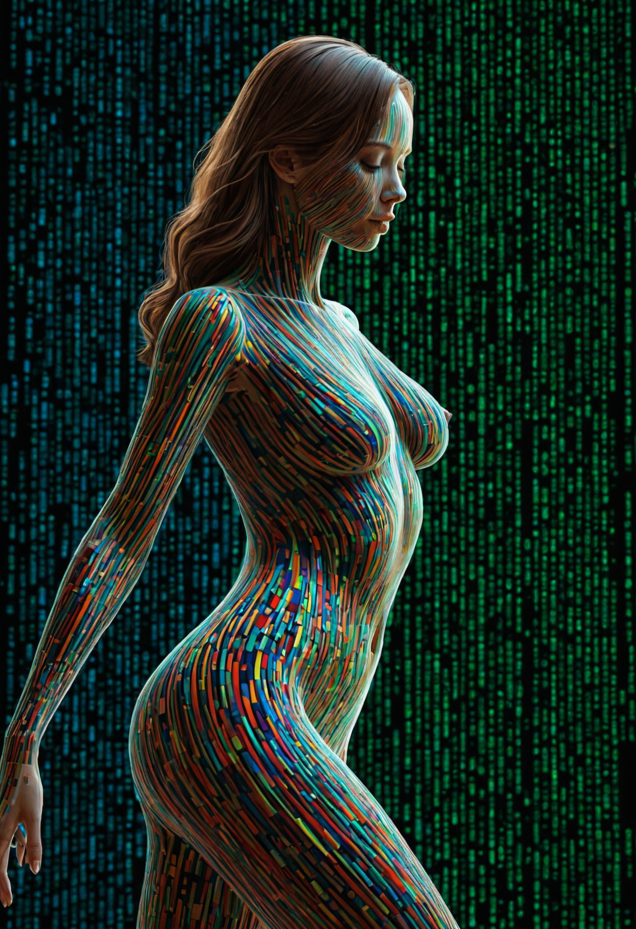 00104-high quality, 8K Ultra HD, Imagine a vibrant canvas illuminated by a cascade of colorful binary code, forming the silhouette of.png